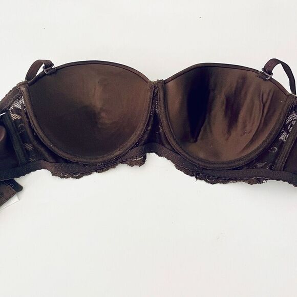 NWT Vintage Rare!! René Rofe 36B Brown  Underwire Convertible Strapples Lace Bra - Picture 8 of 12